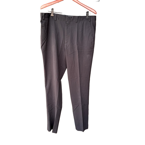 TOPMAN Black dress pants polyester elastane & rayon blend very nice flat front - Picture 1 of 5